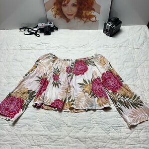 Coastal Boho Floral Crop Top | Off-Shoulder Peasant · Billabong